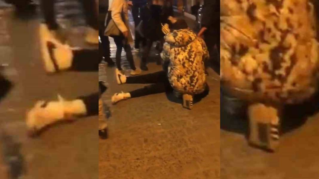 İşte olay anının yeni görüntüleri... Beyoğlu’nda satırlı 'kız arkadaşıma baktın' kavgası 5